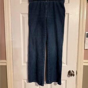 Soft Surroundings Dark Blue Wide-Leg Jeans